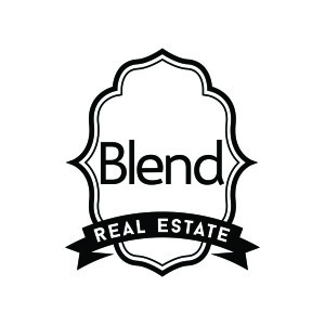 Blend Real Estate logo no sofa